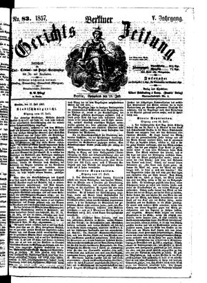 Berliner Gerichts-Zeitung vom 18.07.1857