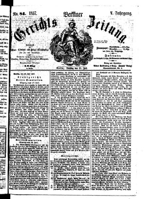 Berliner Gerichts-Zeitung vom 21.07.1857