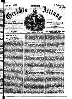 Berliner Gerichts-Zeitung on Jul 23, 1857
