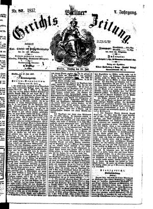 Berliner Gerichts-Zeitung vom 28.07.1857
