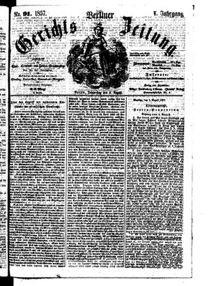 Berliner Gerichts-Zeitung vom 06.08.1857