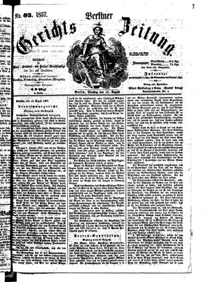 Berliner Gerichts-Zeitung vom 11.08.1857