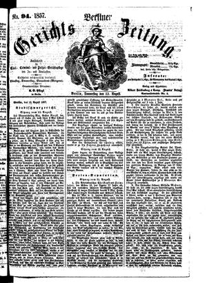 Berliner Gerichts-Zeitung vom 13.08.1857