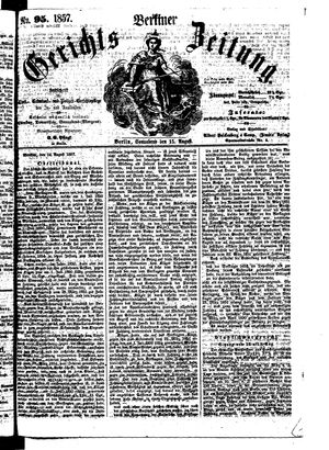 Berliner Gerichts-Zeitung vom 15.08.1857