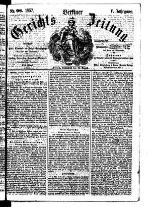 Berliner Gerichts-Zeitung vom 22.08.1857