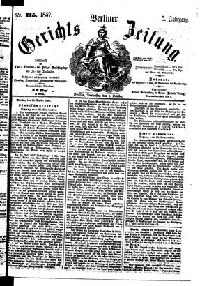 Berliner Gerichts-Zeitung vom 01.10.1857