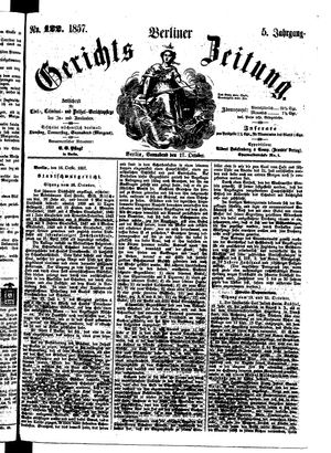 Berliner Gerichts-Zeitung vom 17.10.1857