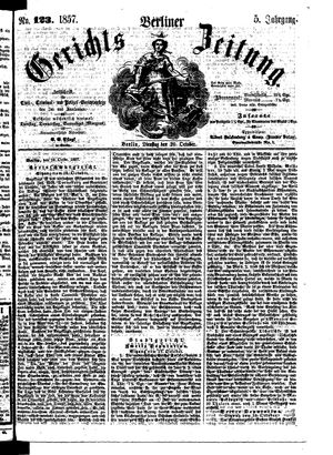 Berliner Gerichts-Zeitung on Oct 20, 1857