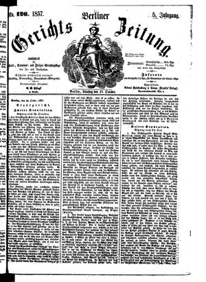 Berliner Gerichts-Zeitung vom 27.10.1857