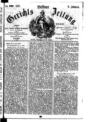 Berliner Gerichts-Zeitung vom 29.10.1857
