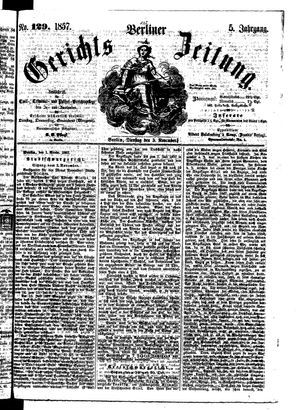 Berliner Gerichts-Zeitung on Nov 3, 1857