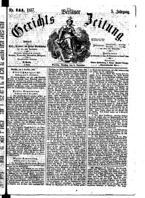 Berliner Gerichts-Zeitung vom 08.12.1857