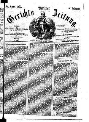 Berliner Gerichts-Zeitung vom 12.12.1857