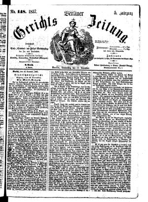 Berliner Gerichts-Zeitung vom 17.12.1857