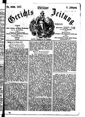 Berliner Gerichts-Zeitung vom 22.12.1857