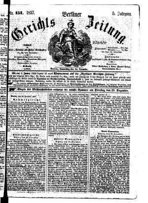 Berliner Gerichts-Zeitung vom 24.12.1857