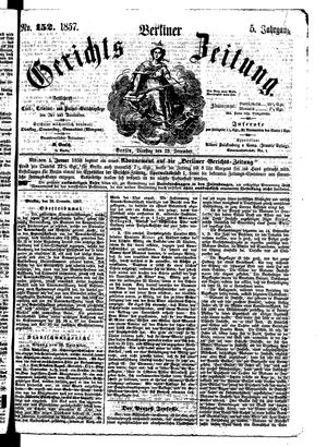 Berliner Gerichts-Zeitung vom 29.12.1857