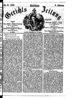 Berliner Gerichts-Zeitung vom 14.01.1858