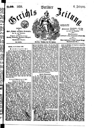 Berliner Gerichts-Zeitung vom 26.01.1858