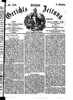 Berliner Gerichts-Zeitung vom 23.02.1858