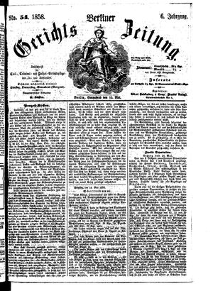 Berliner Gerichts-Zeitung on May 15, 1858