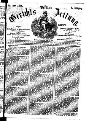 Berliner Gerichts-Zeitung vom 29.05.1858