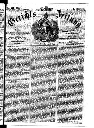 Berliner Gerichts-Zeitung vom 17.06.1858