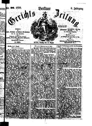 Berliner Gerichts-Zeitung on Aug 10, 1858