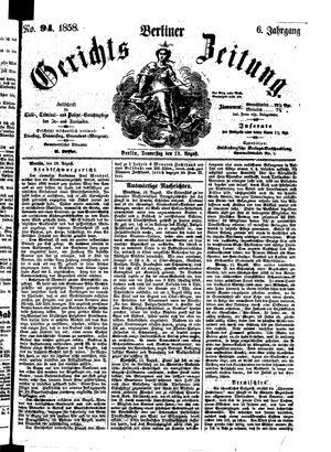 Berliner Gerichts-Zeitung on Aug 19, 1858