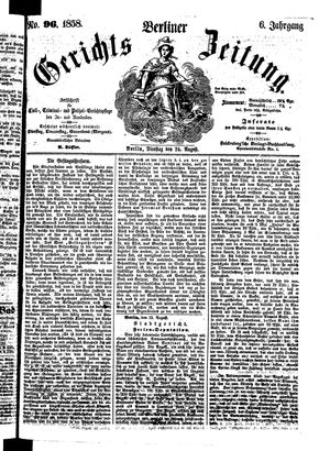Berliner Gerichts-Zeitung vom 24.08.1858