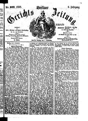 Berliner Gerichts-Zeitung vom 07.09.1858