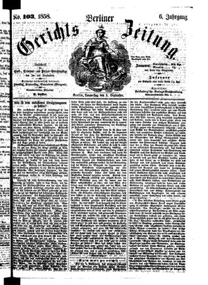 Berliner Gerichts-Zeitung vom 09.09.1858