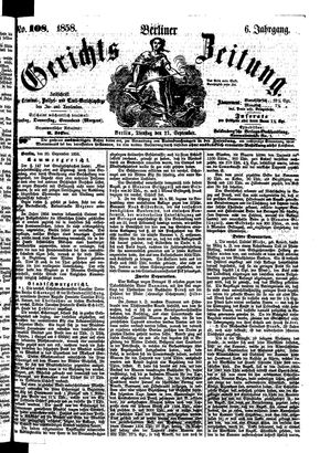 Berliner Gerichts-Zeitung on Sep 21, 1858