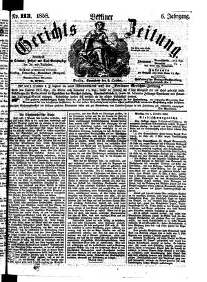 Berliner Gerichts-Zeitung vom 02.10.1858
