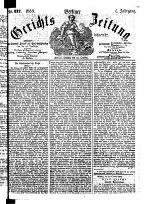 Berliner Gerichts-Zeitung vom 12.10.1858