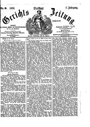 Berliner Gerichts-Zeitung vom 20.01.1859