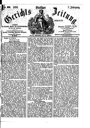 Berliner Gerichts-Zeitung vom 12.02.1859