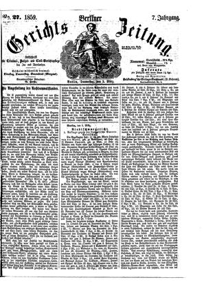 Berliner Gerichts-Zeitung on Mar 3, 1859