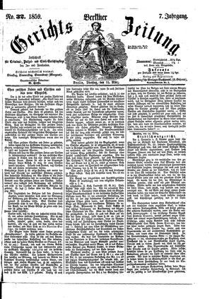 Berliner Gerichts-Zeitung vom 15.03.1859