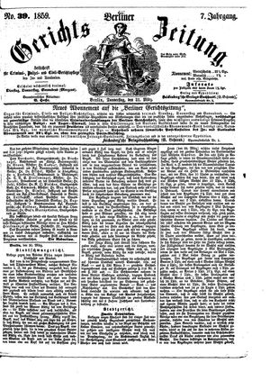 Berliner Gerichts-Zeitung on Mar 31, 1859