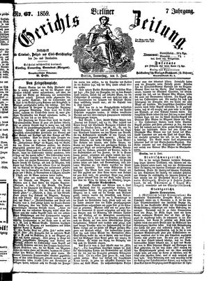 Berliner Gerichts-Zeitung vom 09.06.1859