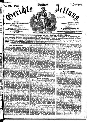 Berliner Gerichts-Zeitung on Jun 21, 1859