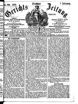 Berliner Gerichts-Zeitung vom 02.07.1859