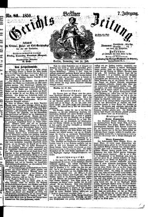 Berliner Gerichts-Zeitung on Jul 14, 1859