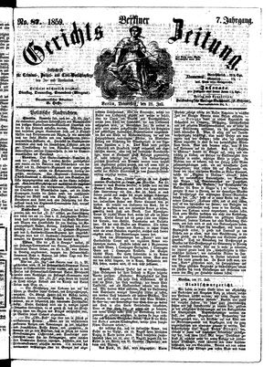 Berliner Gerichts-Zeitung vom 28.07.1859