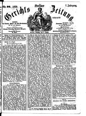 Berliner Gerichts-Zeitung on Aug 9, 1859
