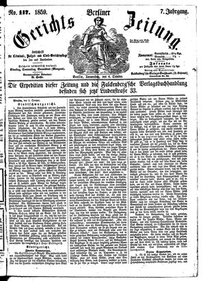 Berliner Gerichts-Zeitung vom 06.10.1859