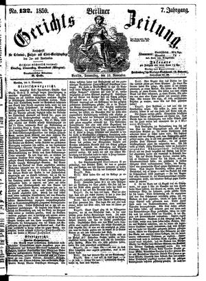 Berliner Gerichts-Zeitung vom 10.11.1859