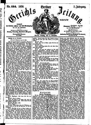 Berliner Gerichts-Zeitung on Nov 15, 1859