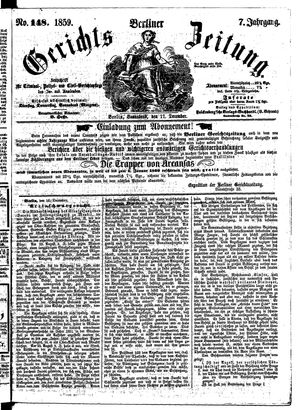 Berliner Gerichts-Zeitung on Dec 17, 1859